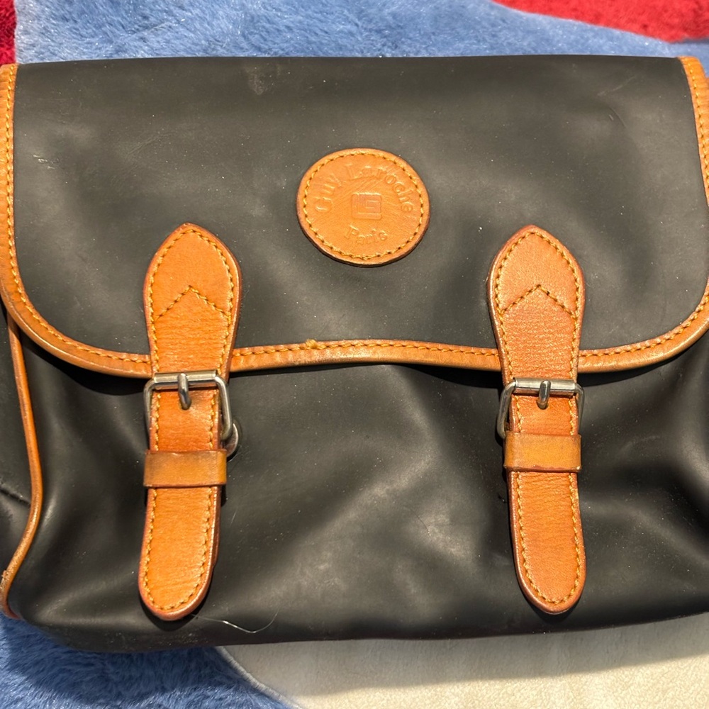 Guy Laroche -satchel bag- leather and polyeurathane